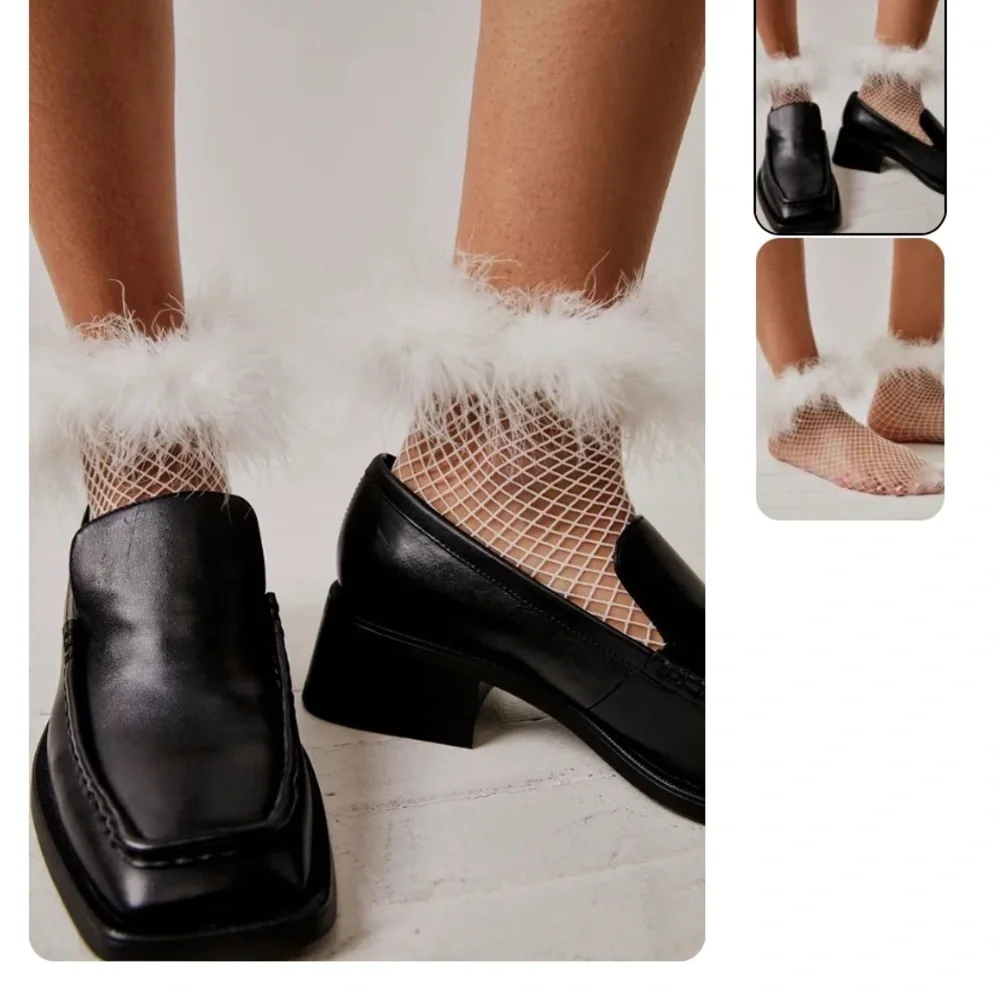 Free people high heel jungle white Zsa Zsa socks new in package